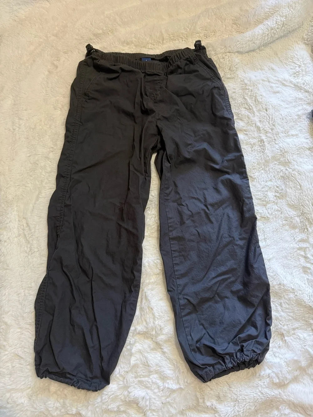 Kids Old Navy Black Drawstring Casual Pants